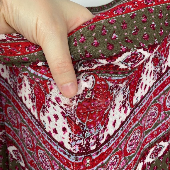 TJD Maxi Dress Sweetheart Neckline Boho Floral S - Picture 3 of 8